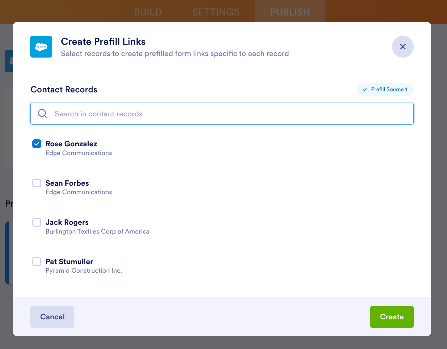 Salesforce Contacts